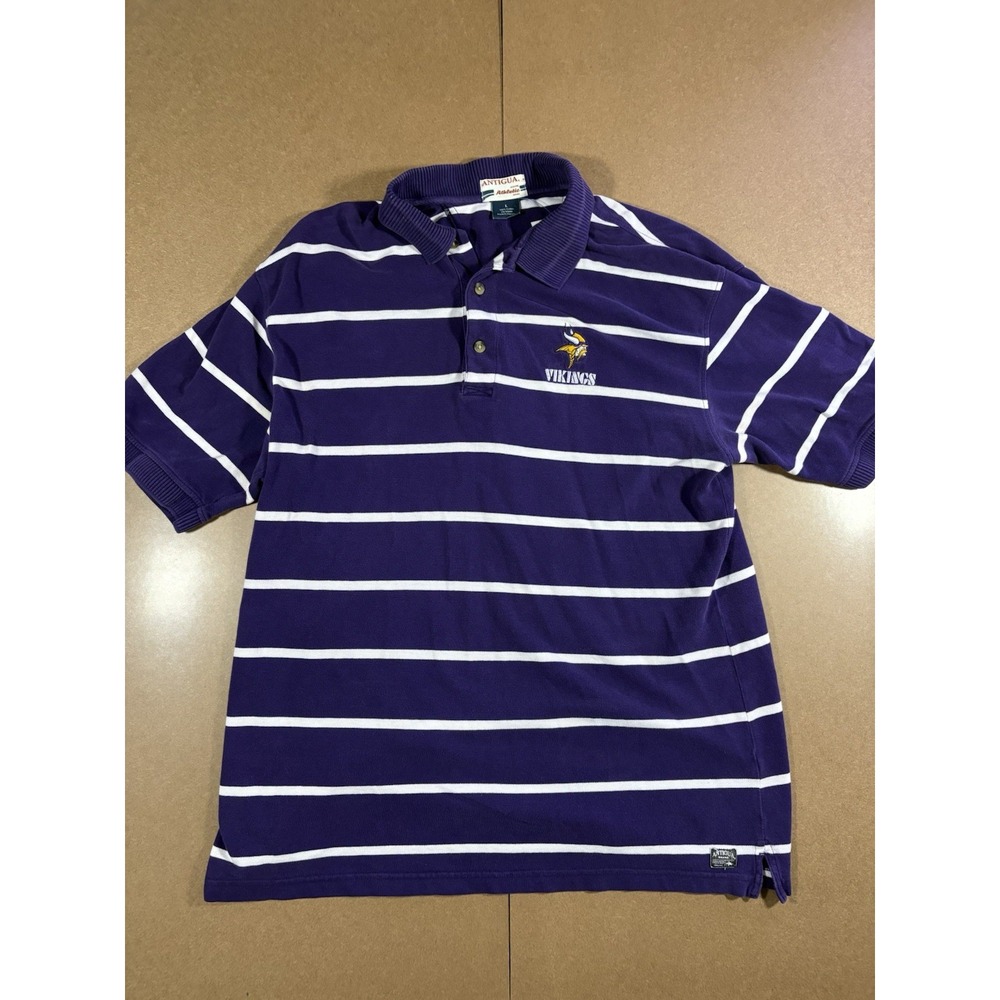 Men's Antigua Vintage Minnesota Viking Polo Shirt Size Large